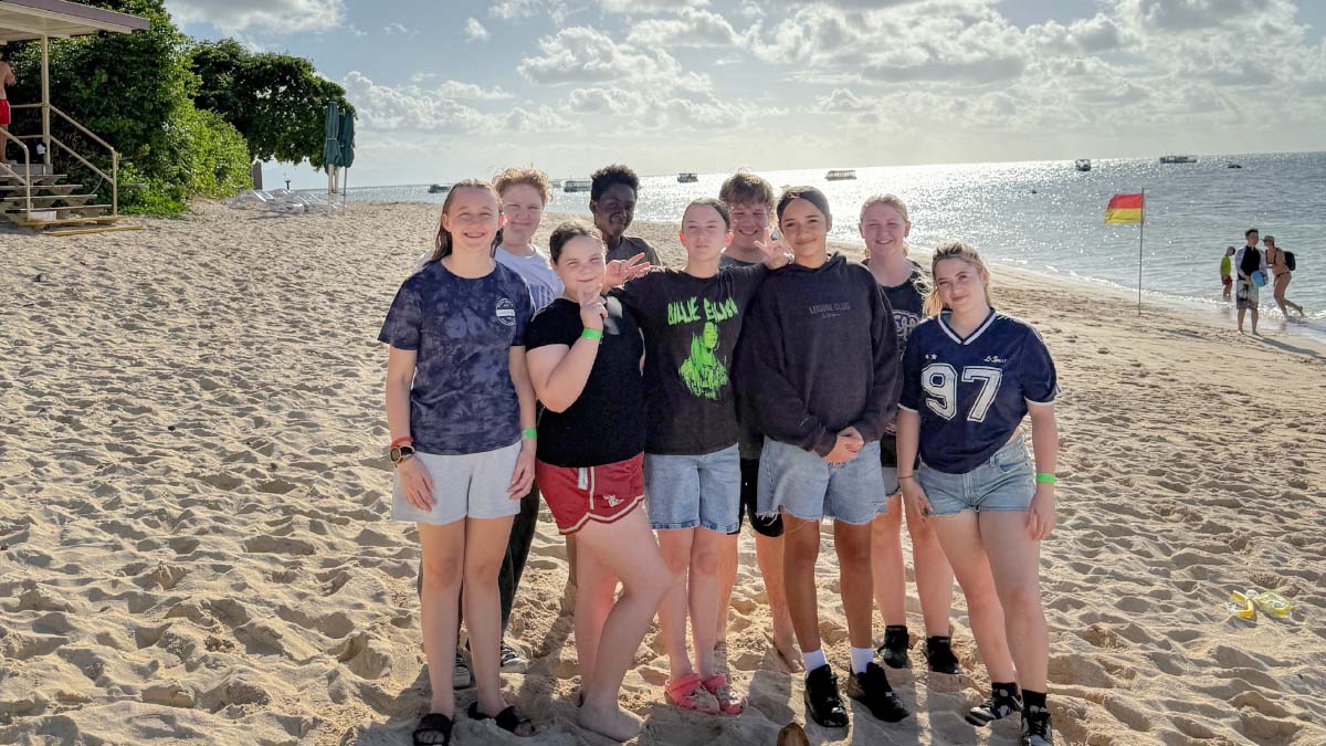 Loganlea students at the beach on a recent trip to Far North Queensland.