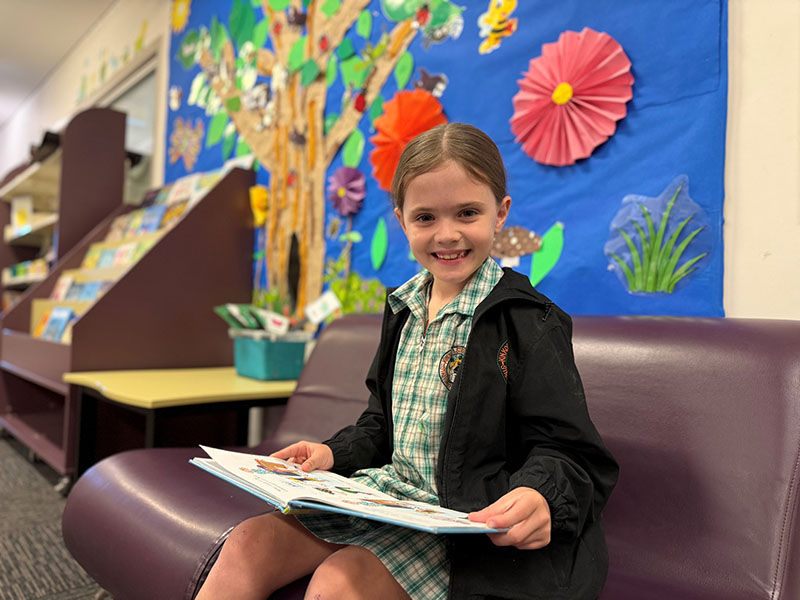 Student reading