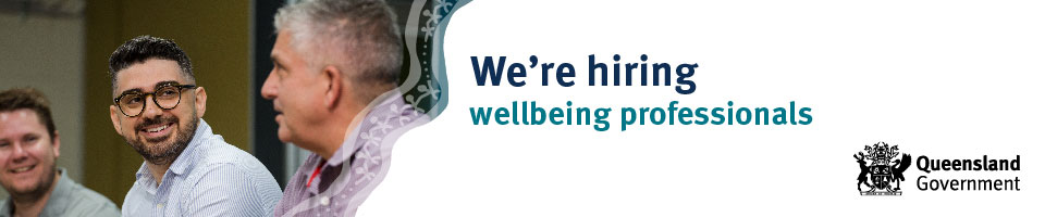 Text says: 'we're hiring wellbeing professionals'